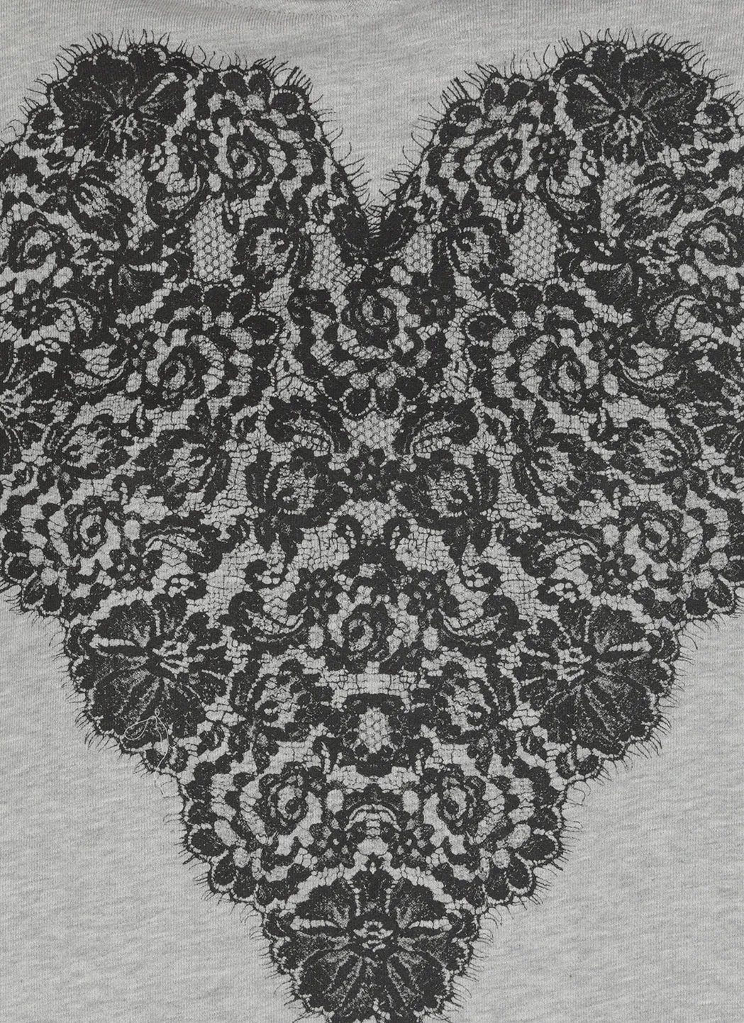 Love Moschino Lace Heart Logo Print Hoodie