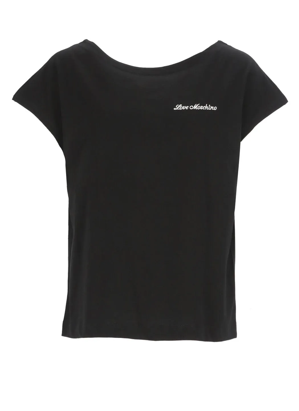 Love Moschino Logo Embroidered Crewneck T-Shirt