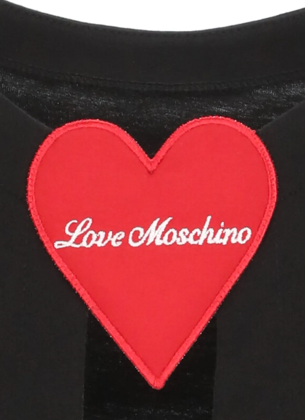 Love Moschino Logo Embroidered Crewneck T-Shirt