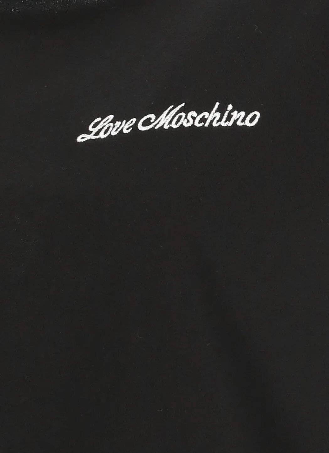 Love Moschino Logo Embroidered Crewneck T-Shirt