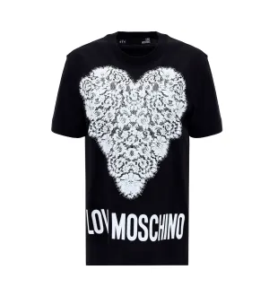 Love Moschino Logo Printed Crewneck T-Shirt