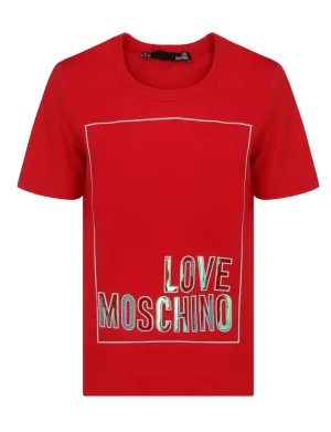 Love Moschino Logo Printed Crewneck T-Shirt