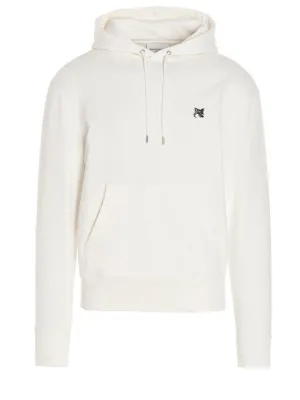 Maison Kitsun Fox Head Patch Drawstring Hoodie