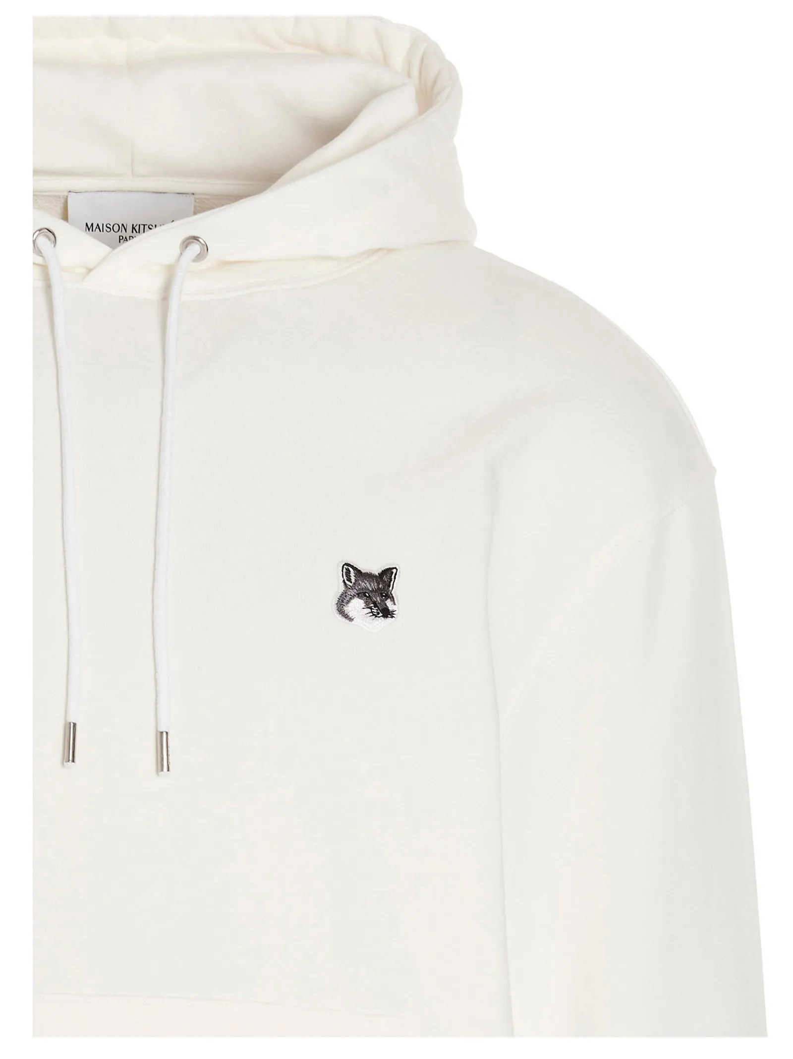 Maison Kitsun Fox Head Patch Drawstring Hoodie