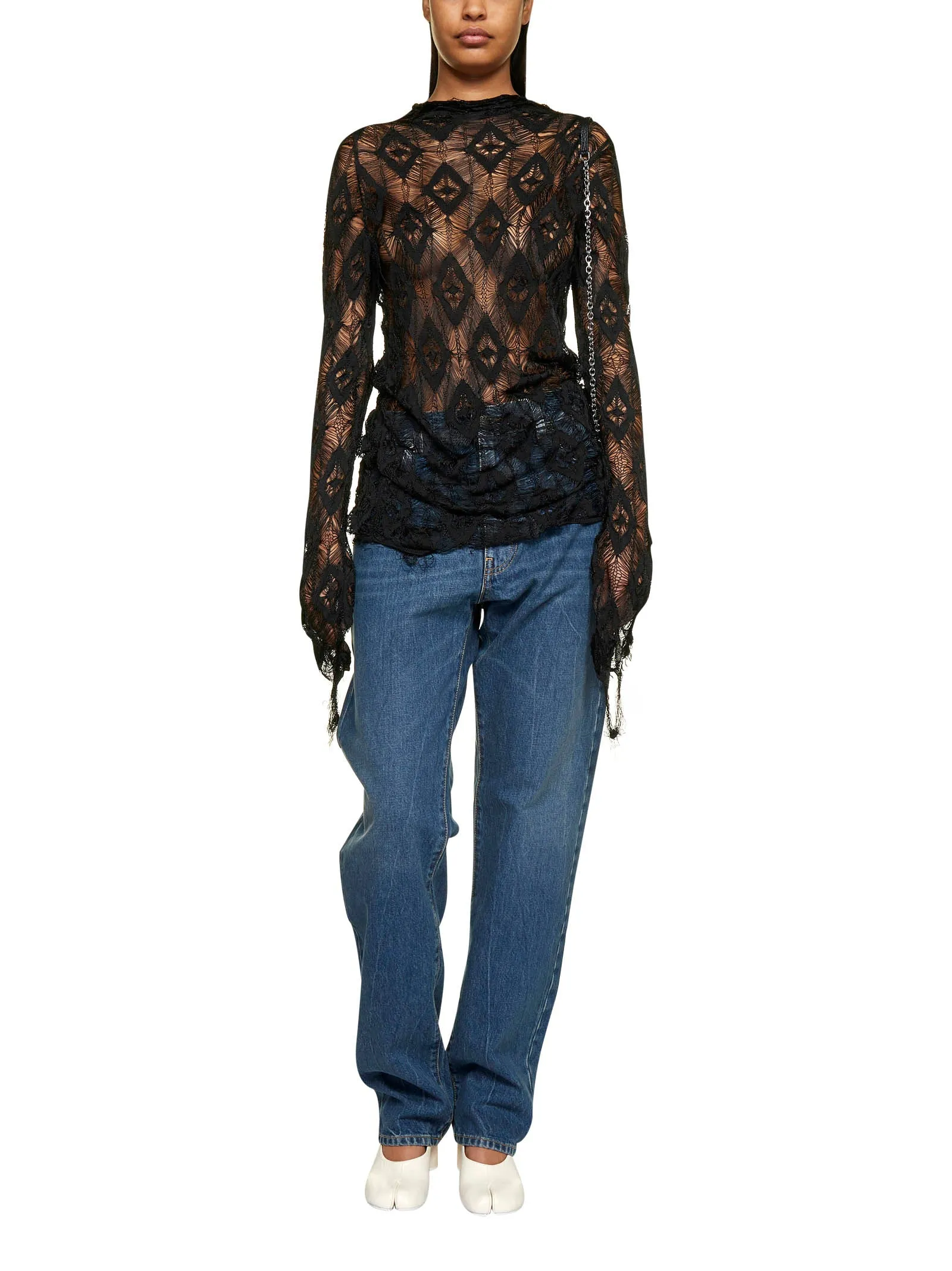 Maison Margiela Distressed Long-Sleeved Top