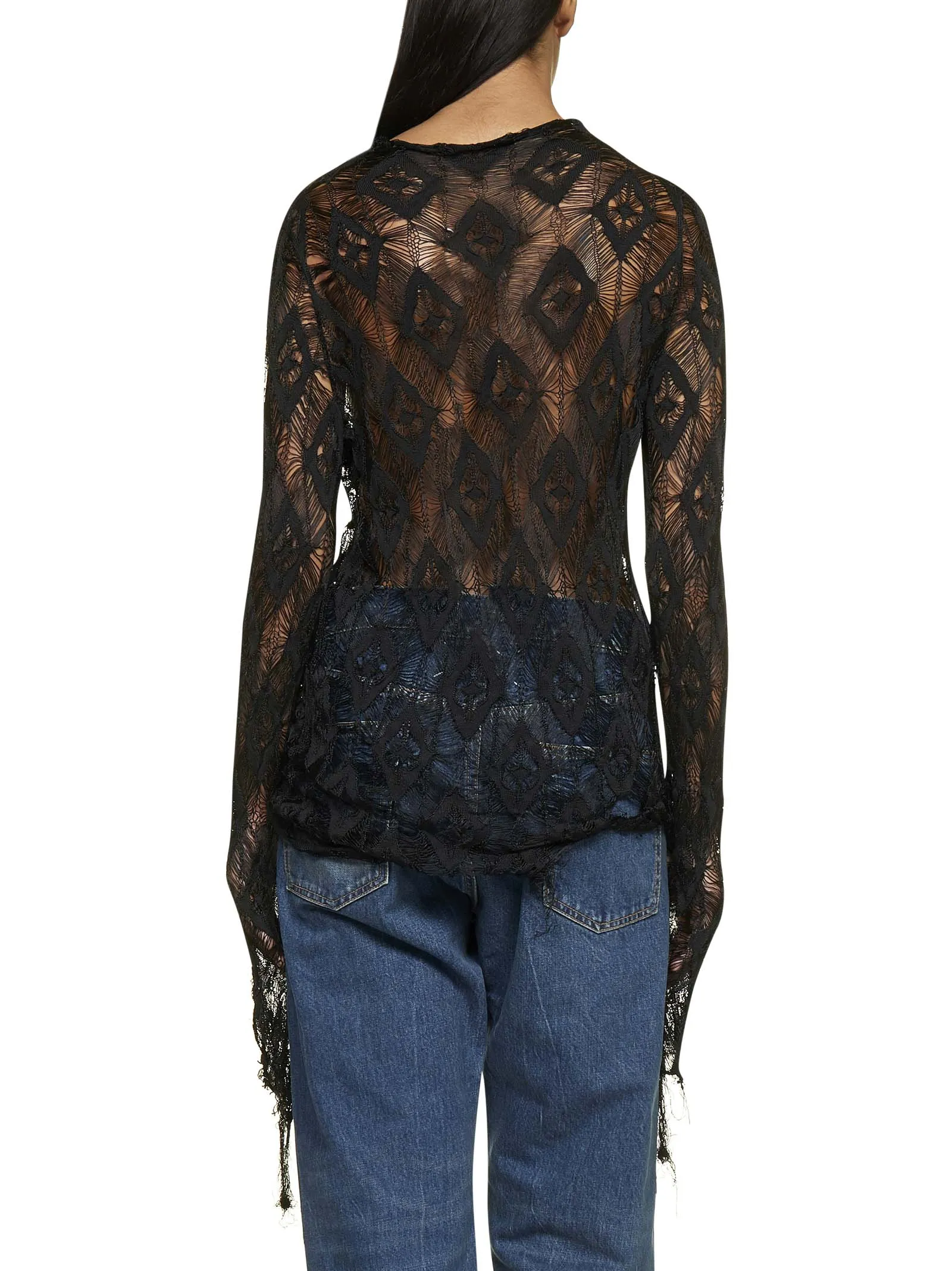 Maison Margiela Distressed Long-Sleeved Top