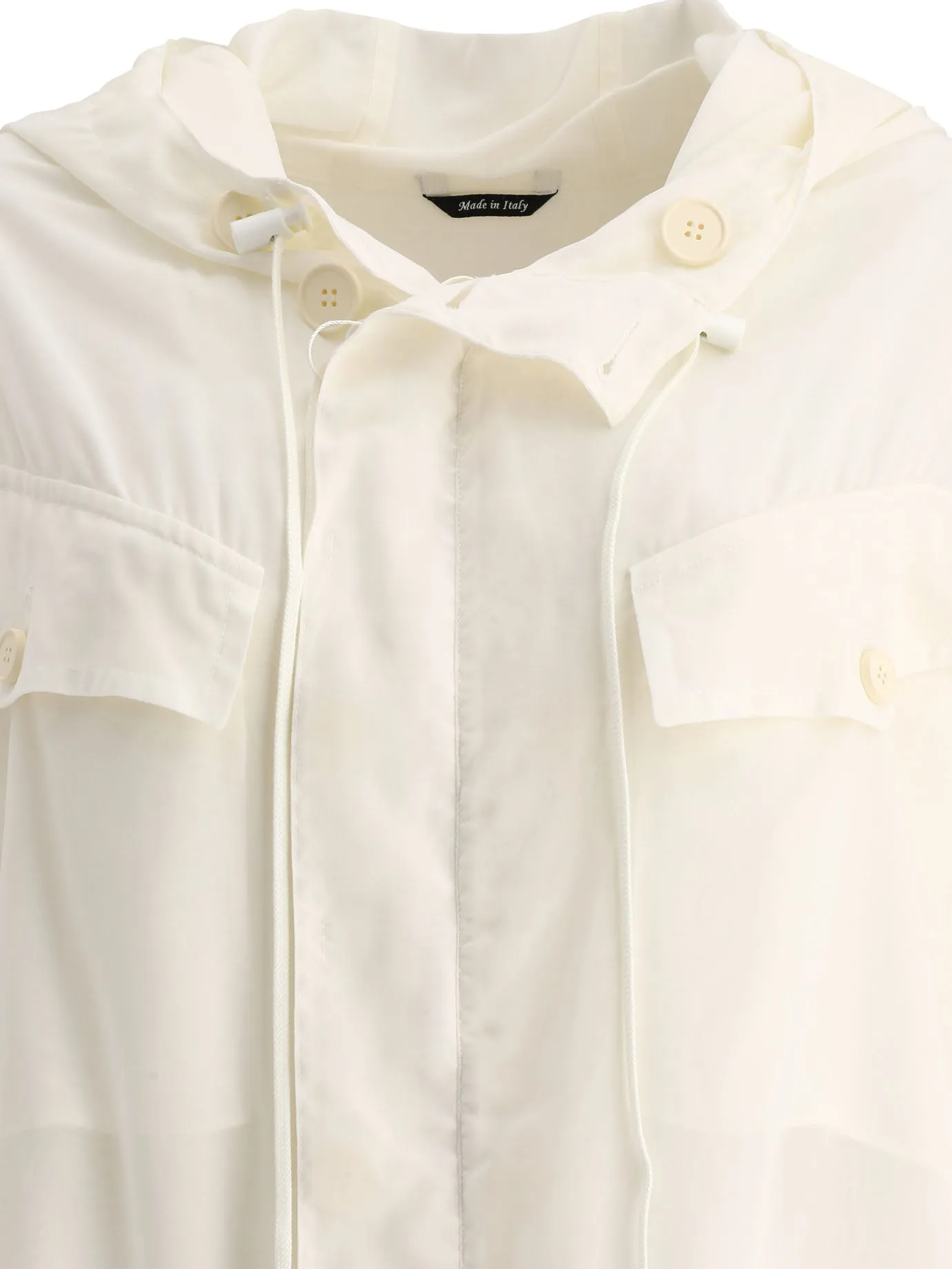 Maison Margiela Drawstring Waist Hooded Coat
