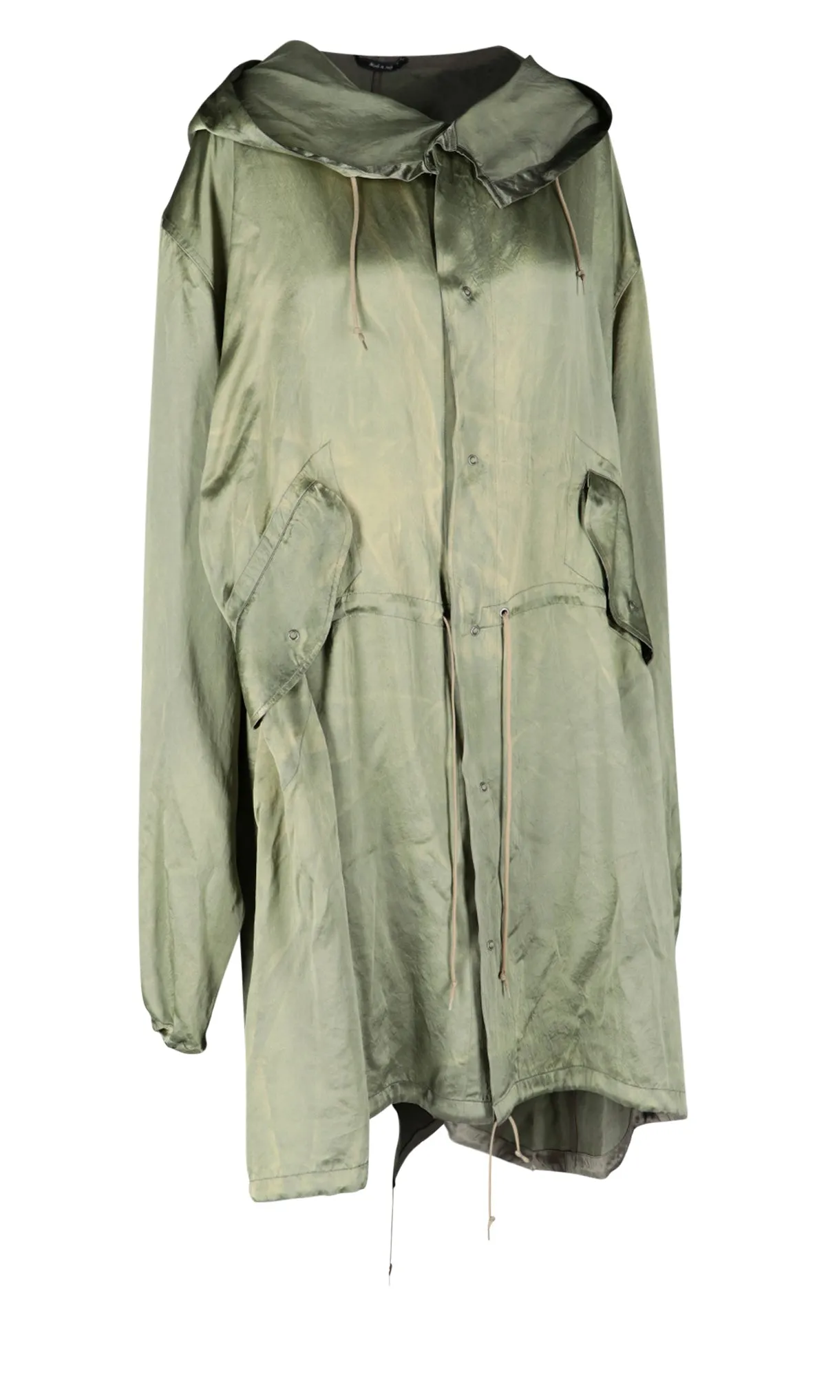 Maison Margiela Drawstring Waist Hooded Coat