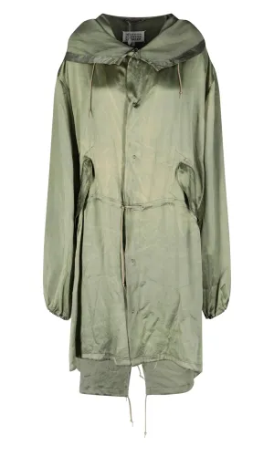 Maison Margiela Drawstring Waist Hooded Coat