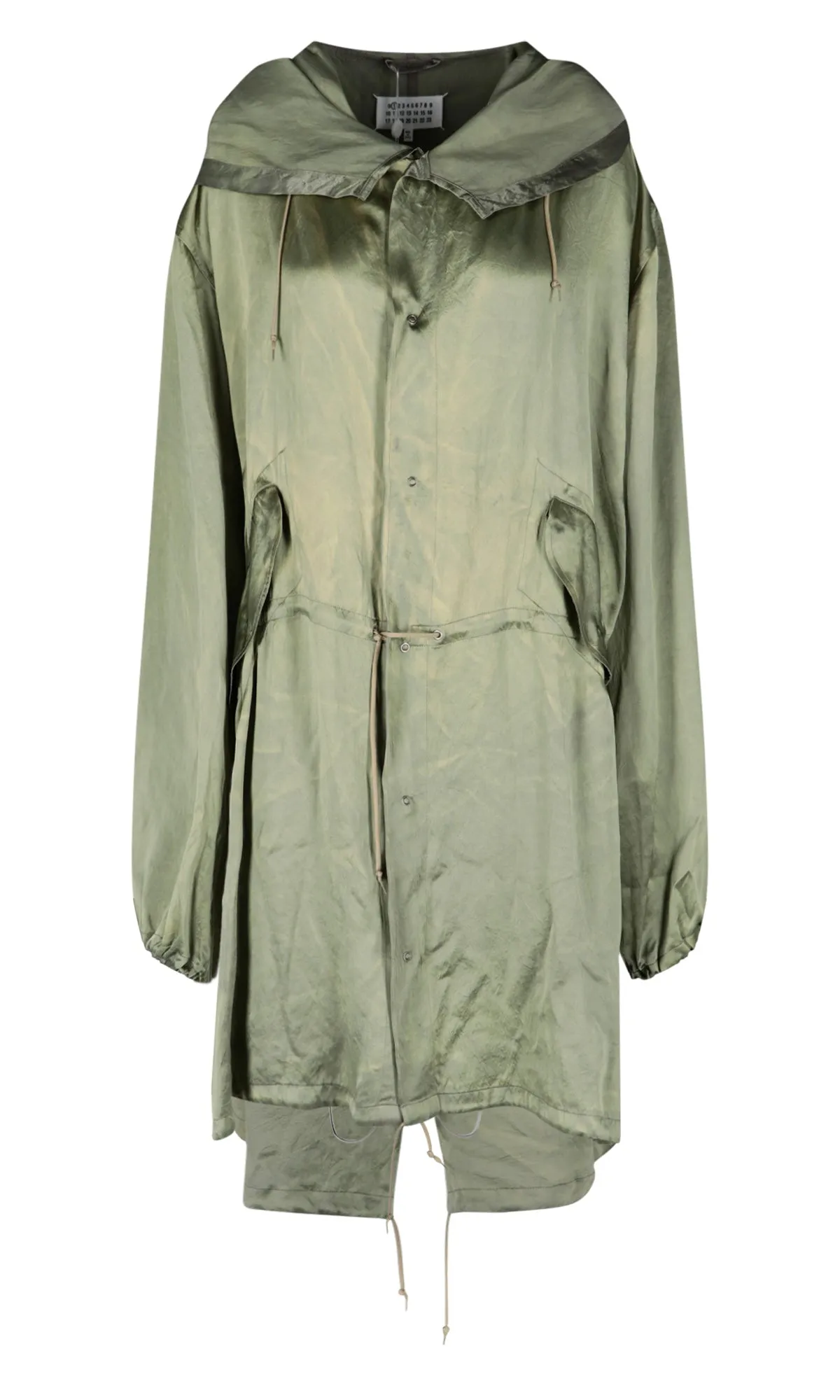 Maison Margiela Drawstring Waist Hooded Coat