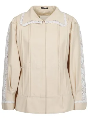 Maison Margiela Lace Detailed Pleated Jacket