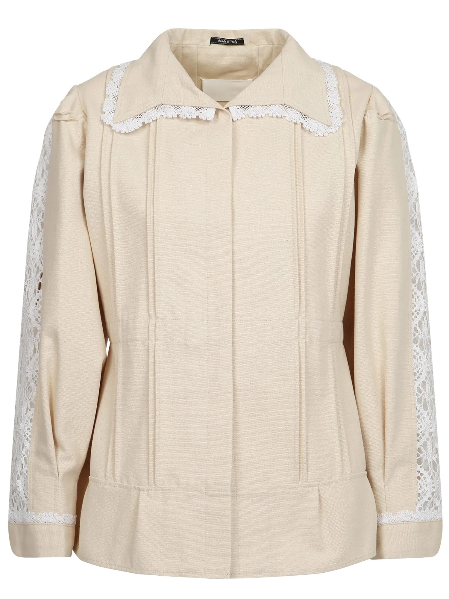 Maison Margiela Lace Detailed Pleated Jacket