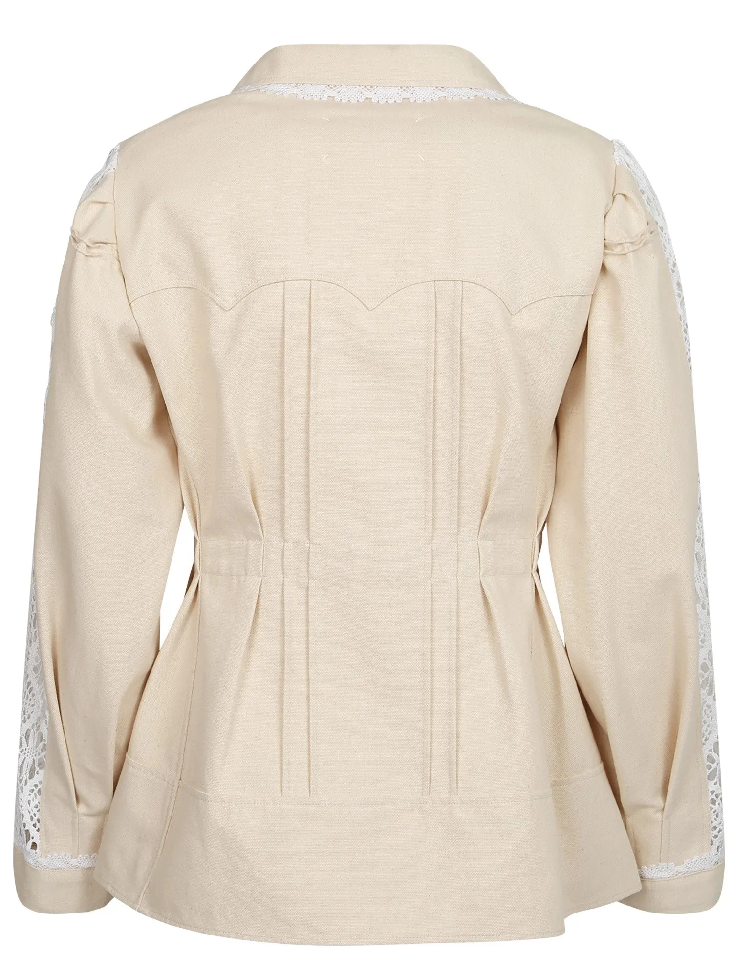Maison Margiela Lace Detailed Pleated Jacket