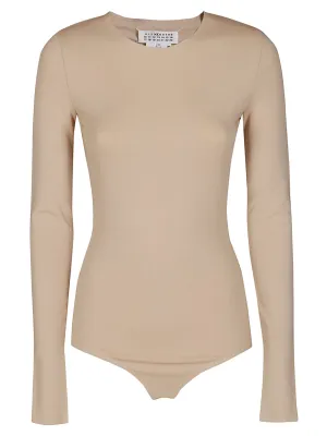 Maison Margiela Long-Sleeve Bodysuit Top
