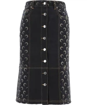 Marine Serre Crescent Moon Midi Skirt