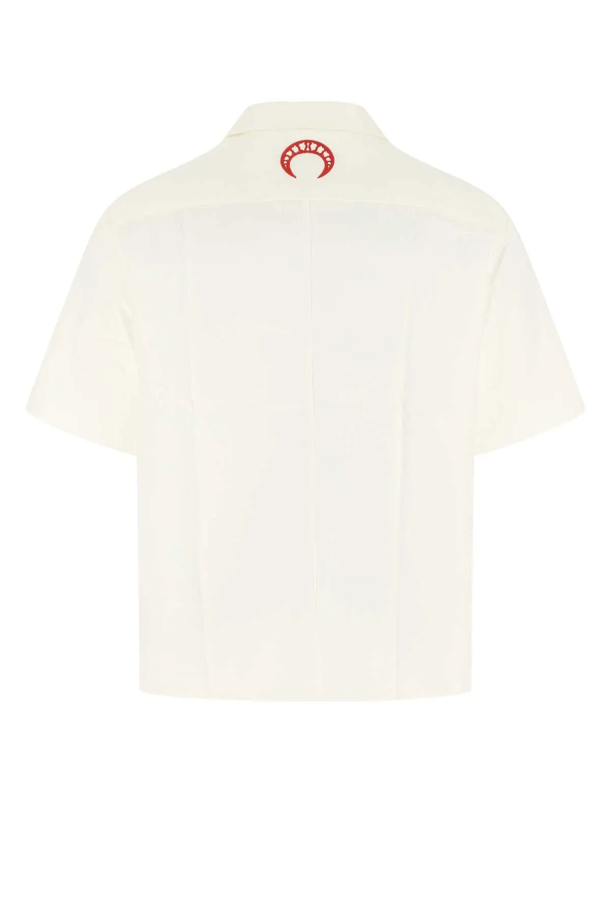 Marine Serre Logo Embroidered Stripe Trim Shirt