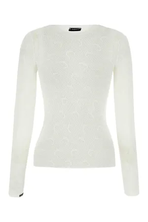 Marine Serre Logo Printed Mesh Top