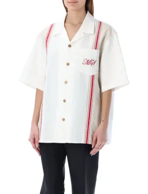 Marine Serre Short Sleeved Stripe Trim Shirt
