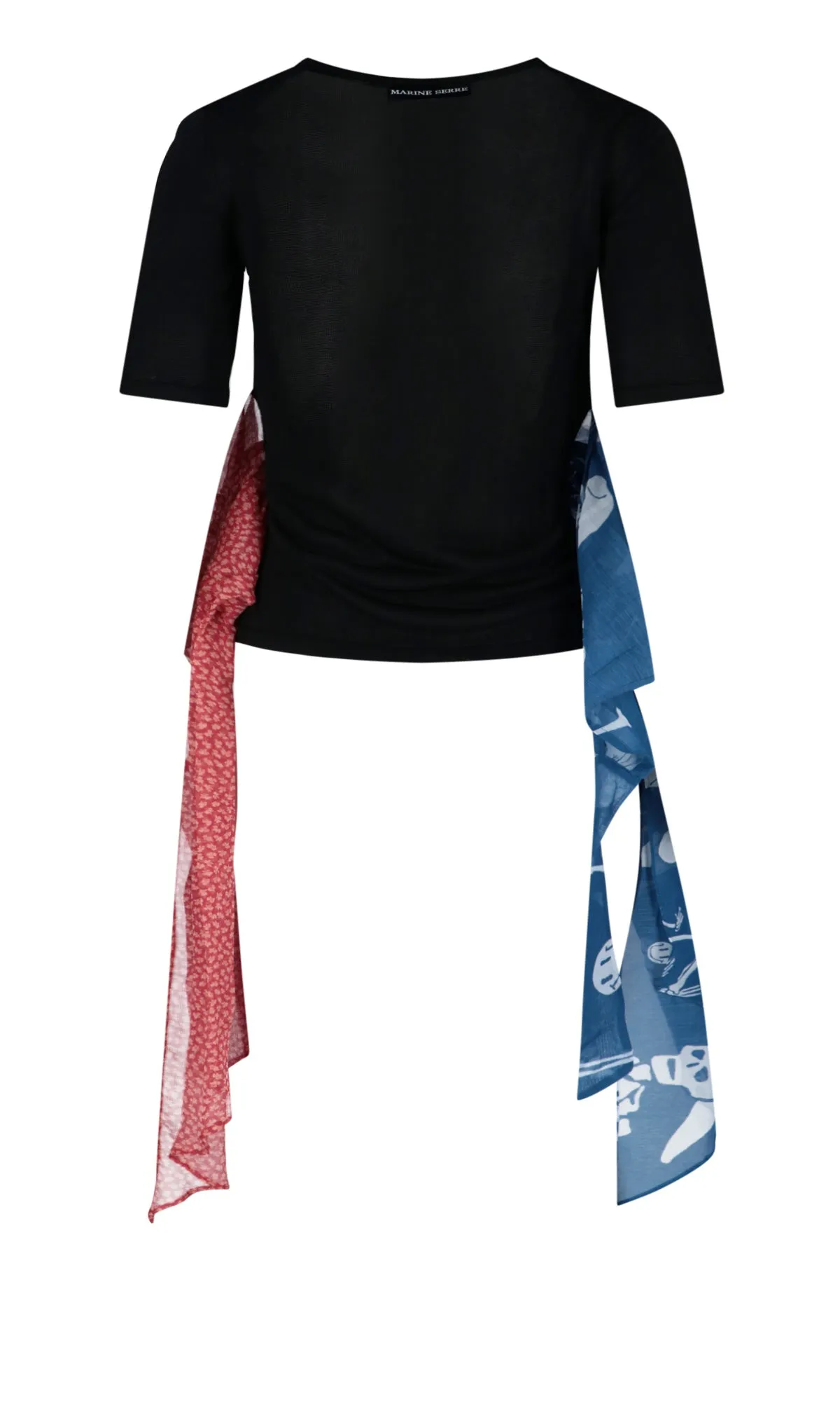 Marine Serre Twisted Scarf Embellished Top