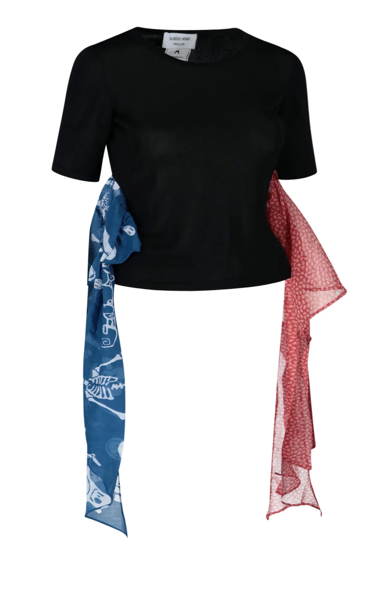 Marine Serre Twisted Scarf Embellished Top