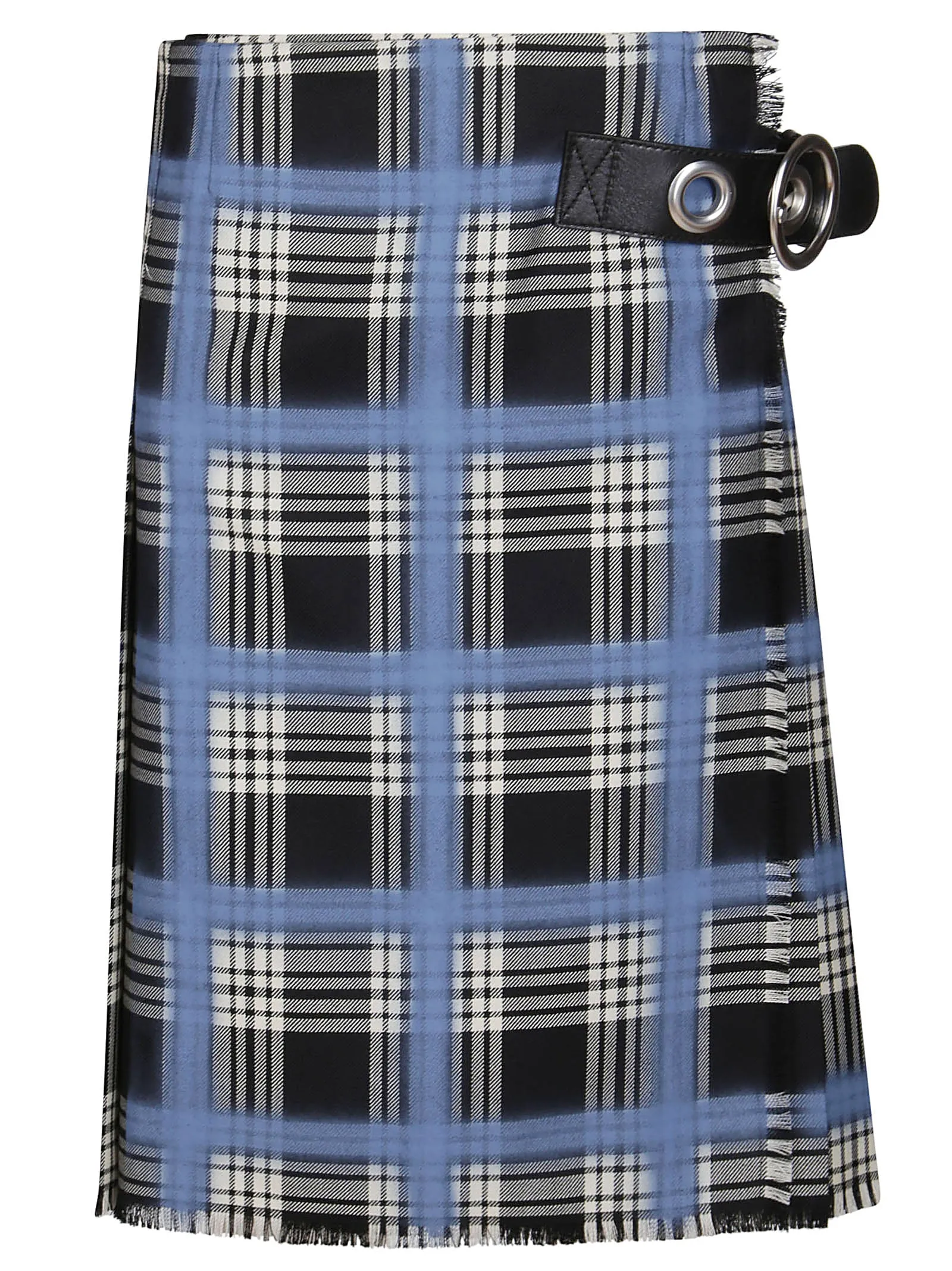 Marni Check Pleated Wrap Midi Skirt