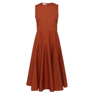 Marni Crewneck Sleeveless Midi Dress