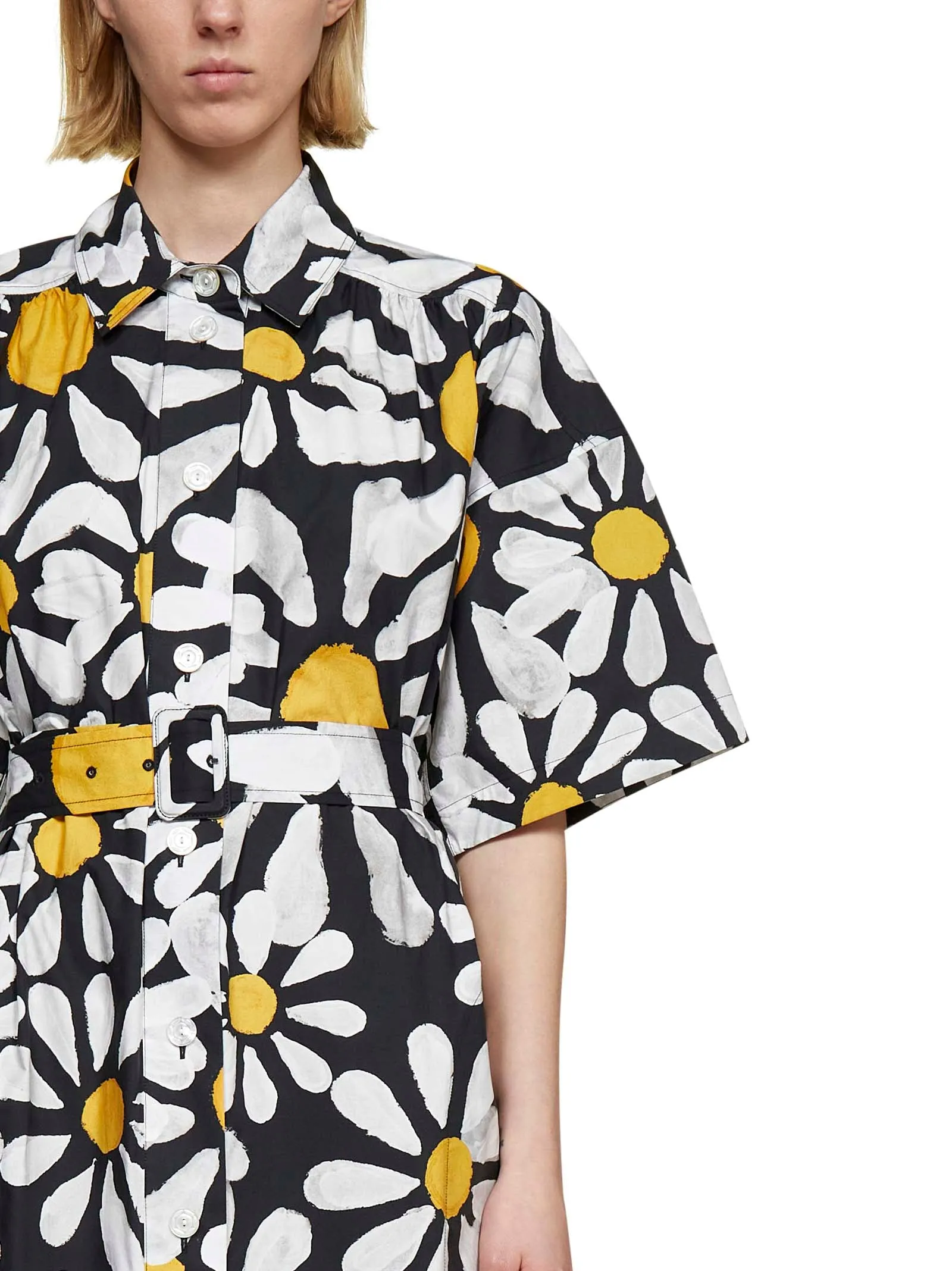 Marni Euphoria Printed Poplin Midi Shirt Dress