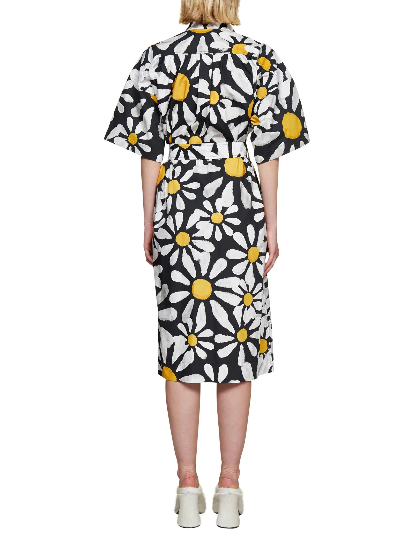 Marni Euphoria Printed Poplin Midi Shirt Dress