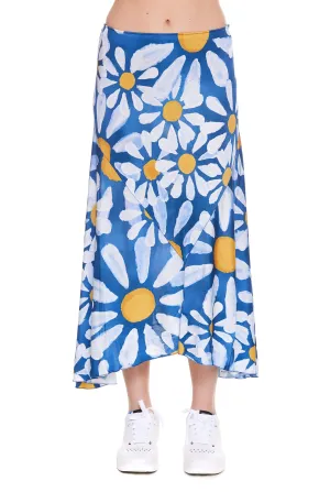 Marni Floral-Printed Asymmetric Hem Midi Skirt