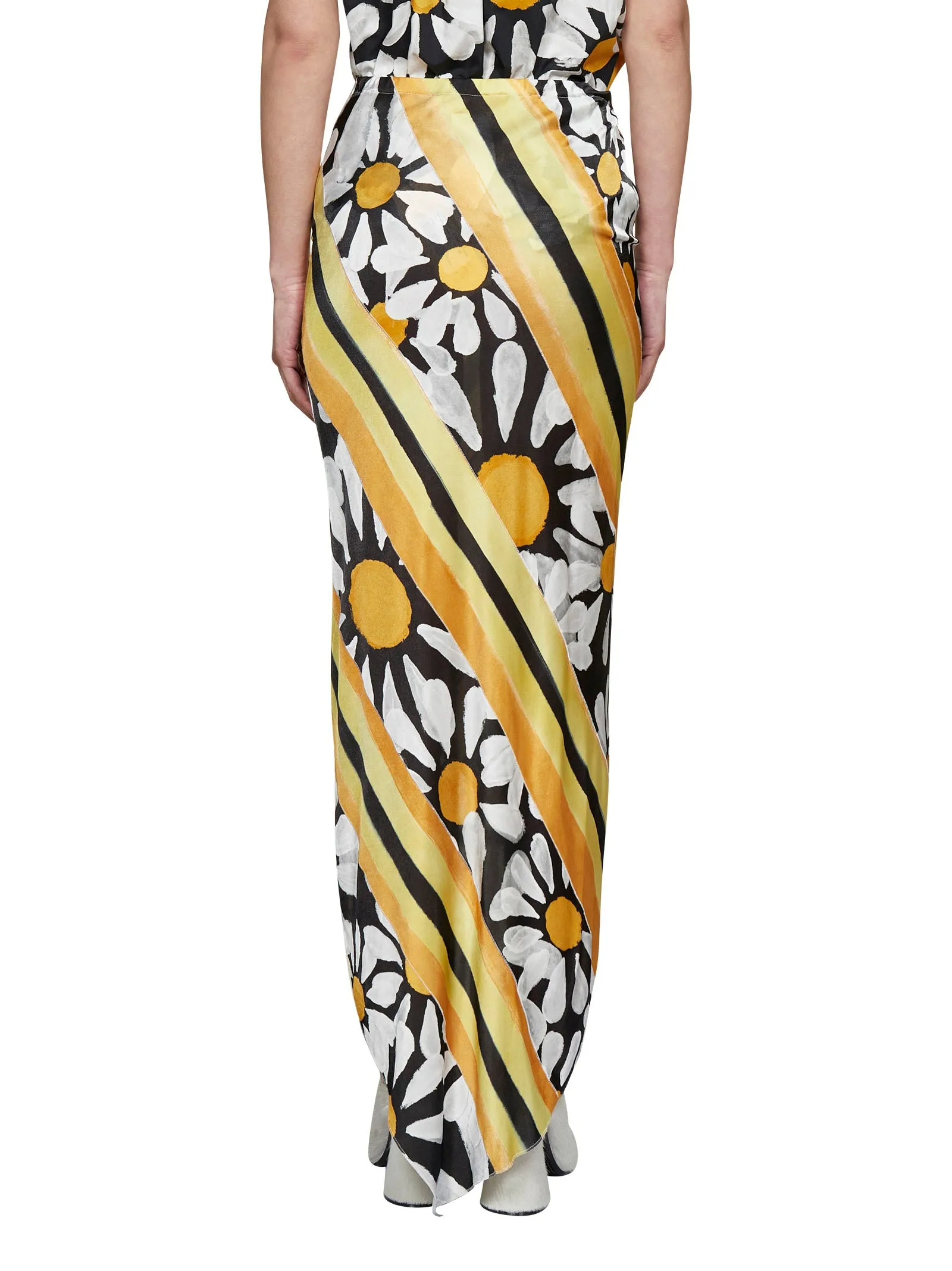 Marni Floral Printed Asymmetric Midi Skirt