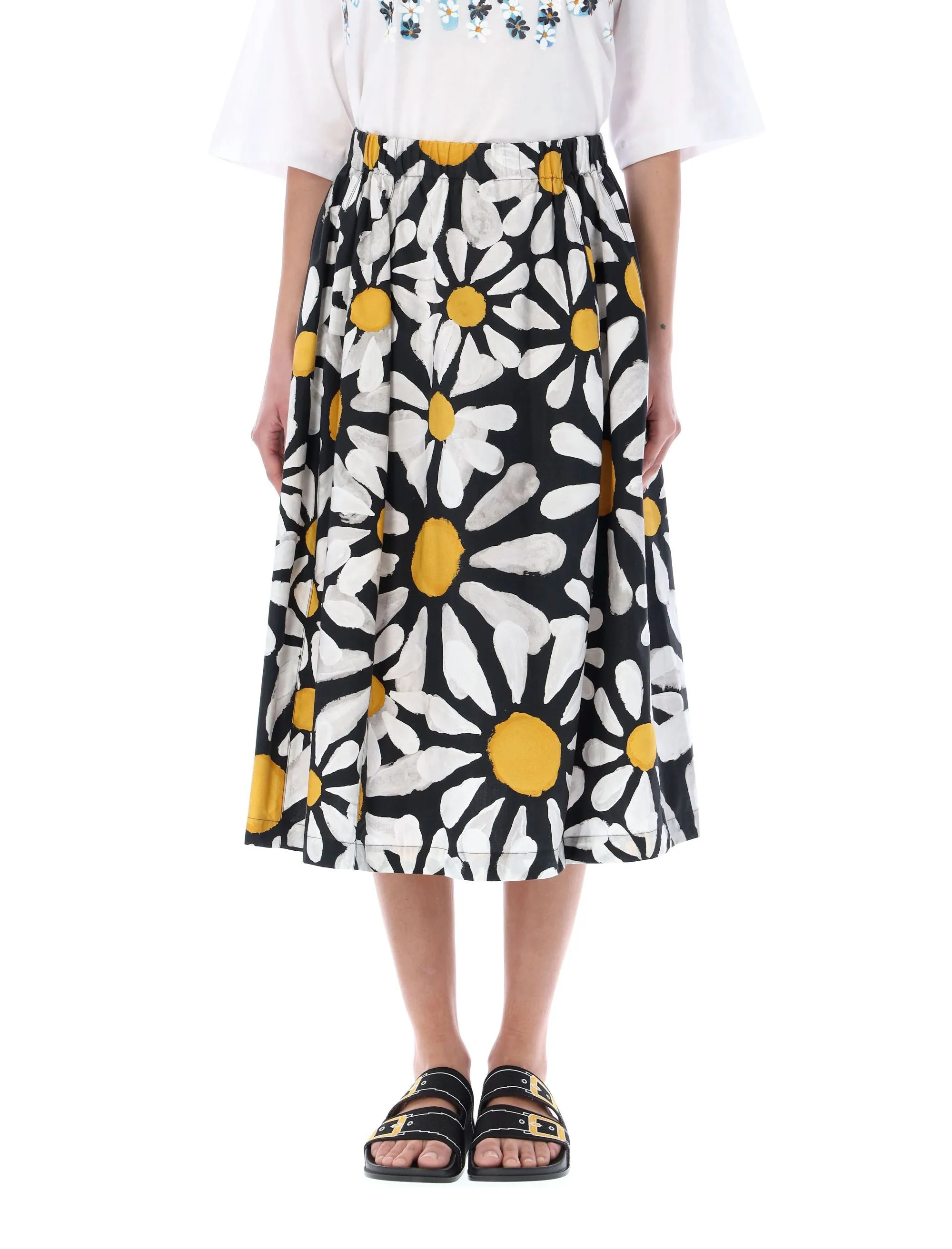 Marni Floral Printed Balloon Skirt