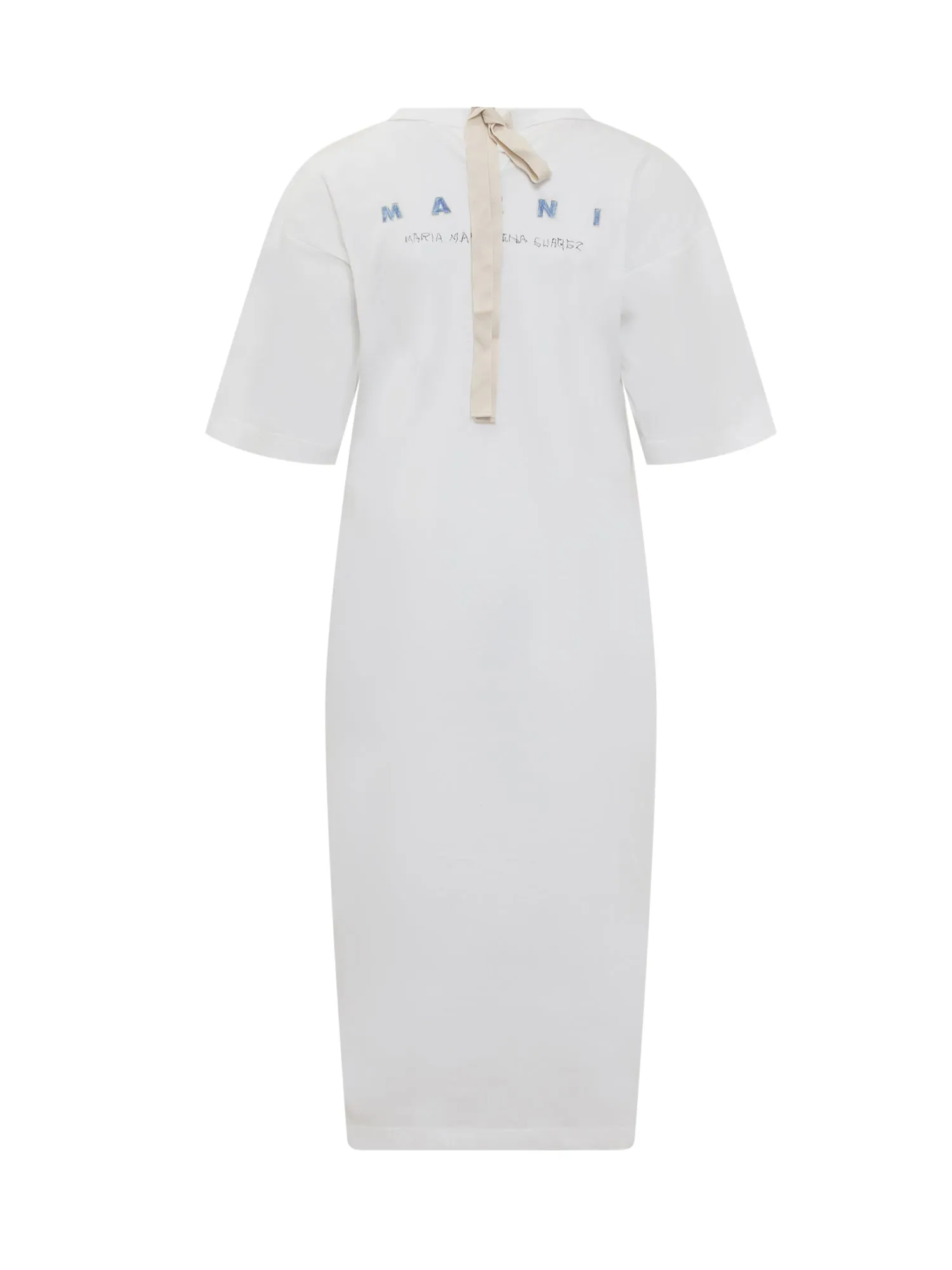 Marni Floral Printed Crewneck T-Shirt Dress