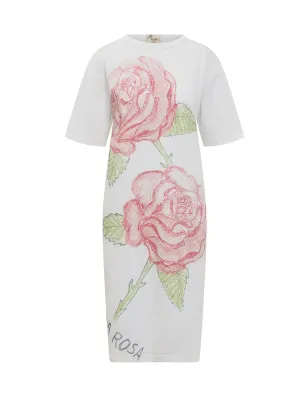 Marni Floral Printed Crewneck T-Shirt Dress