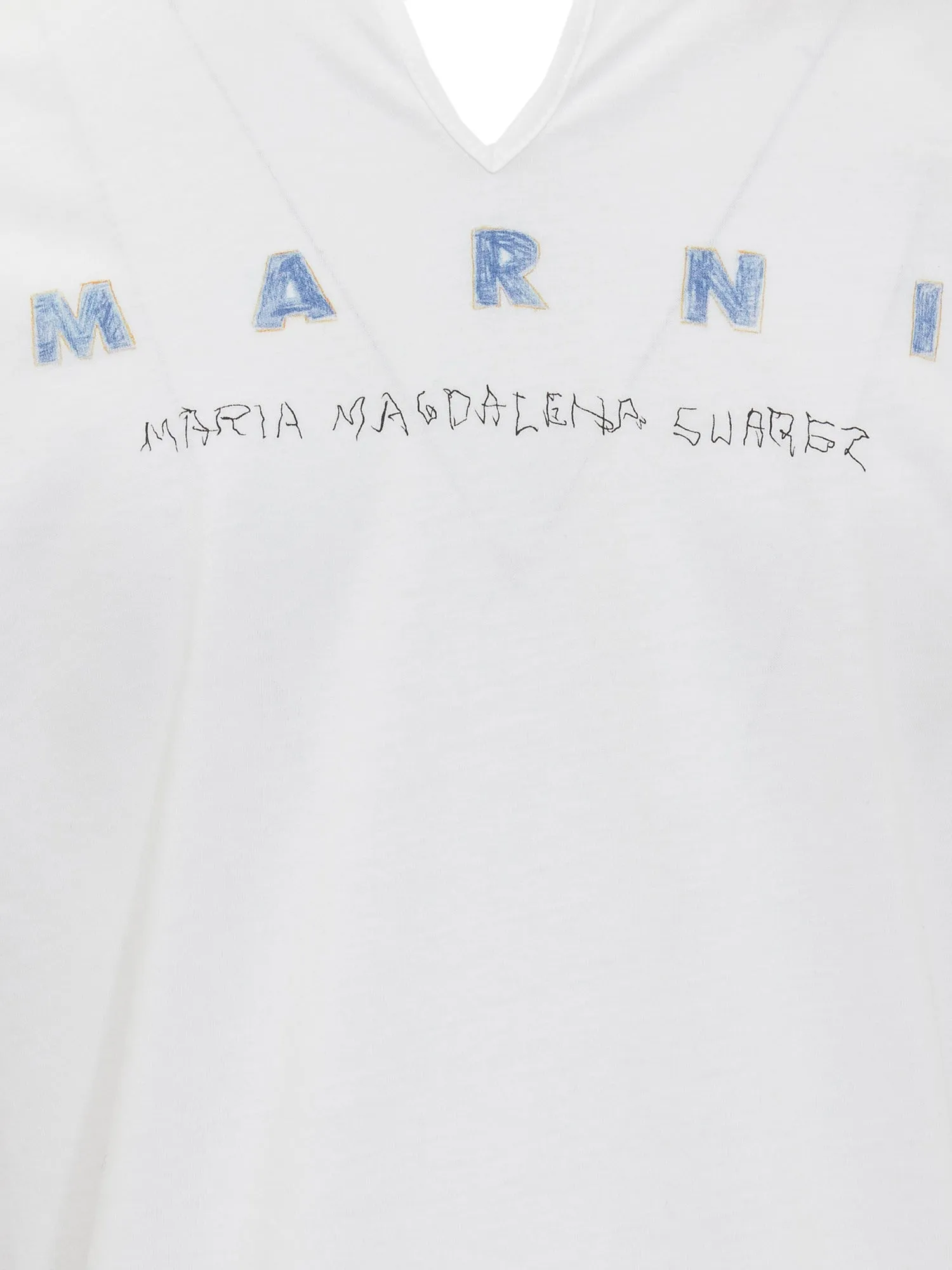 Marni Floral Printed Crewneck T-Shirt Dress