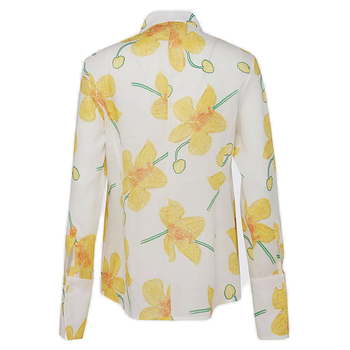 Marni Floral Printed Curved Hem Shirt