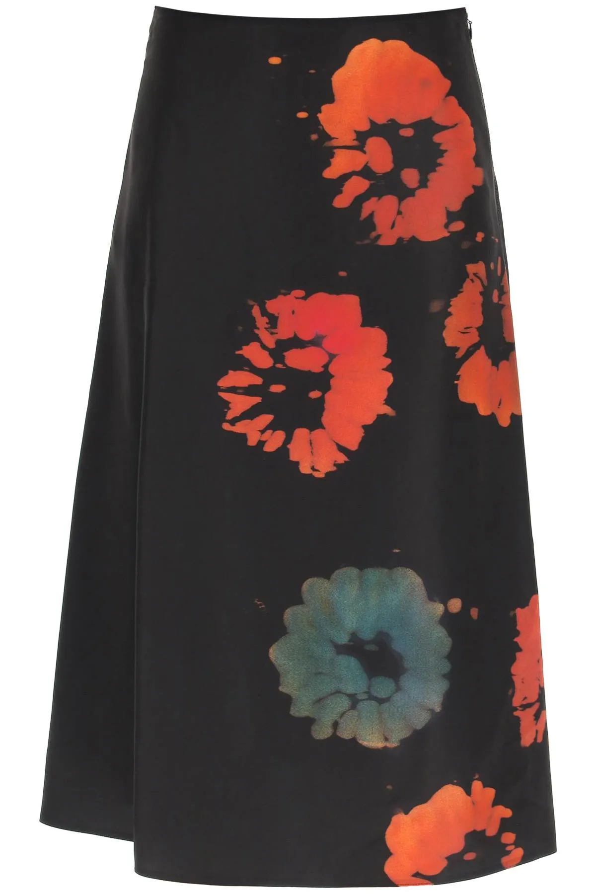 Marni High Waist Floral-Print Midi Skirt