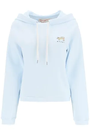 Marni Naif Tiger Print Drawstring Hoodie