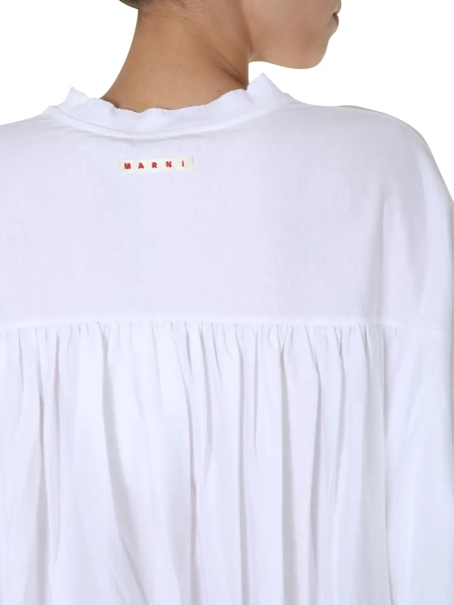 Marni Oversize Fit Midi T-Shirt Dress