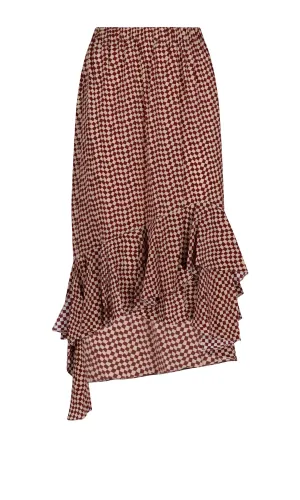 Marni Ruffled Hem Knee-Length Skirt