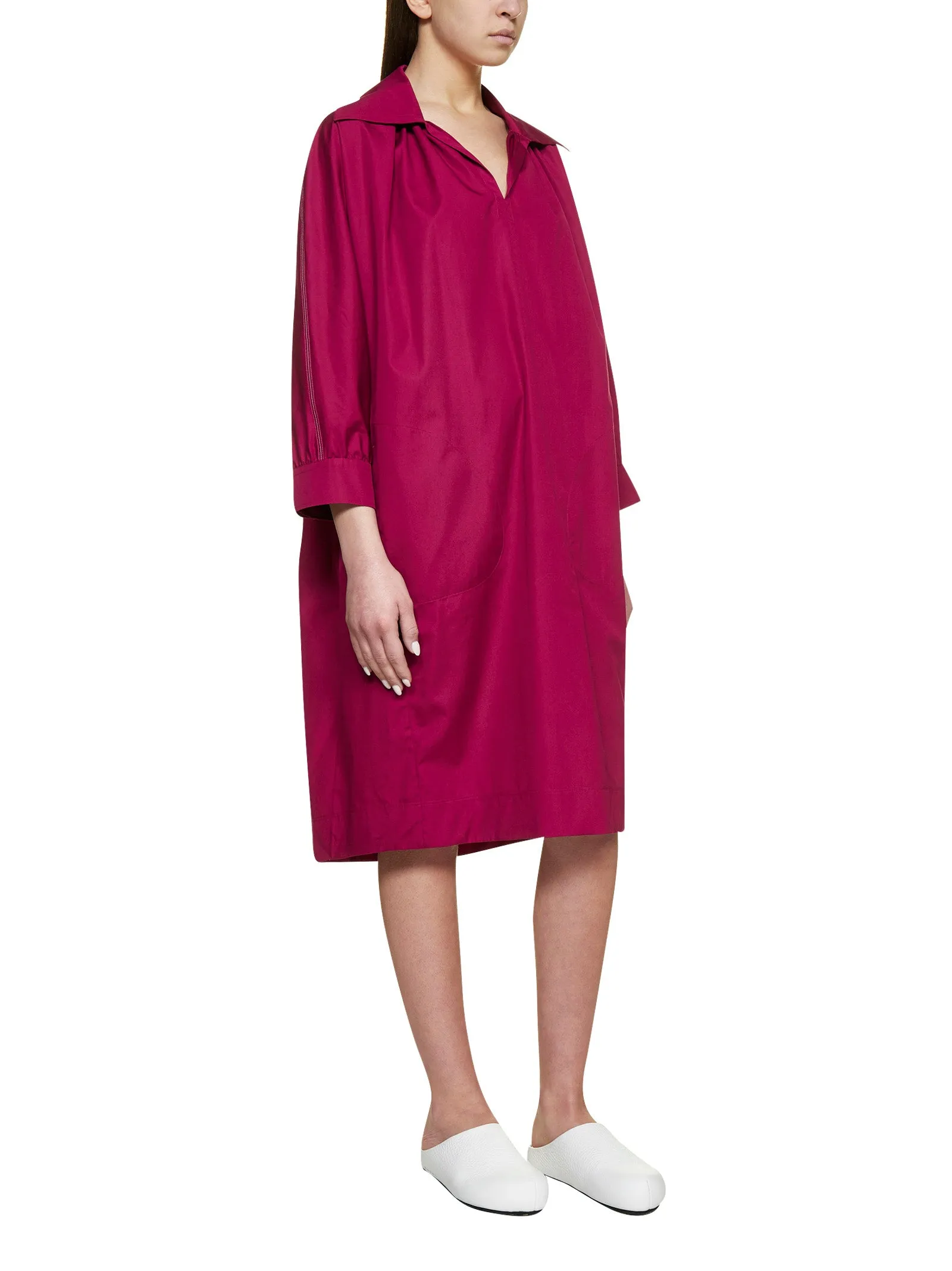 Marni Split-Neck Midi Shirt Dress