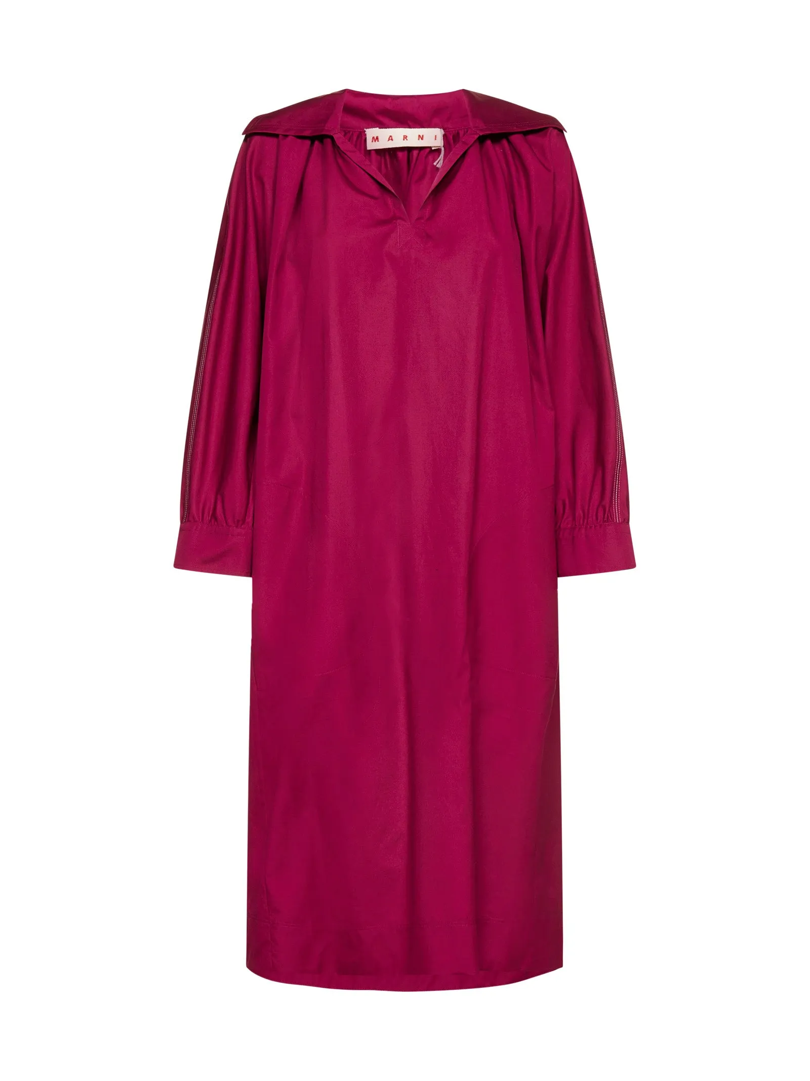 Marni Split-Neck Midi Shirt Dress