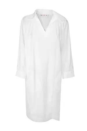 Marni Split-Neck Midi Shirt Dress