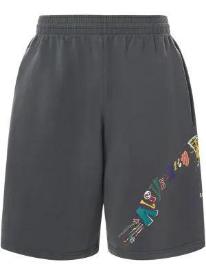 Martine Rose Graphic Print Elasticated Waist Shorts