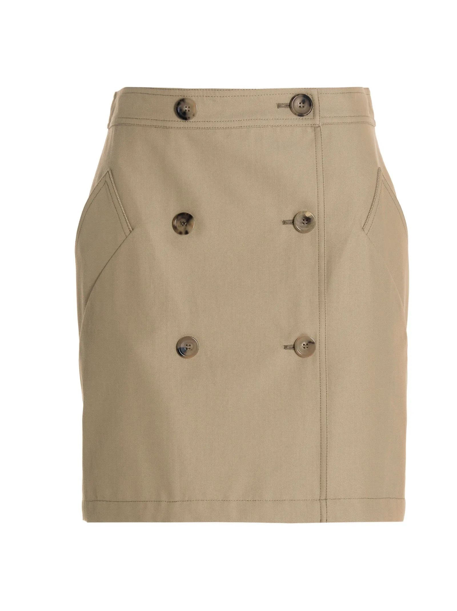Max Mara Buttoned Wrap Mini Skirt