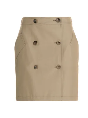 Max Mara Buttoned Wrap Mini Skirt