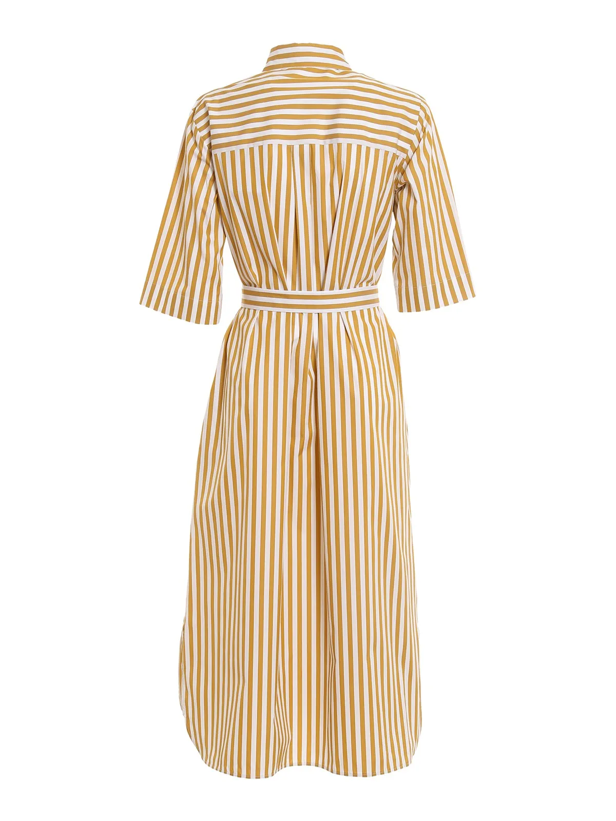 Max Mara Striped Belted Shirt Dresses
