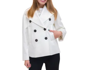 Max Mara Studio Double-Breasted Jersey Pea Coat
