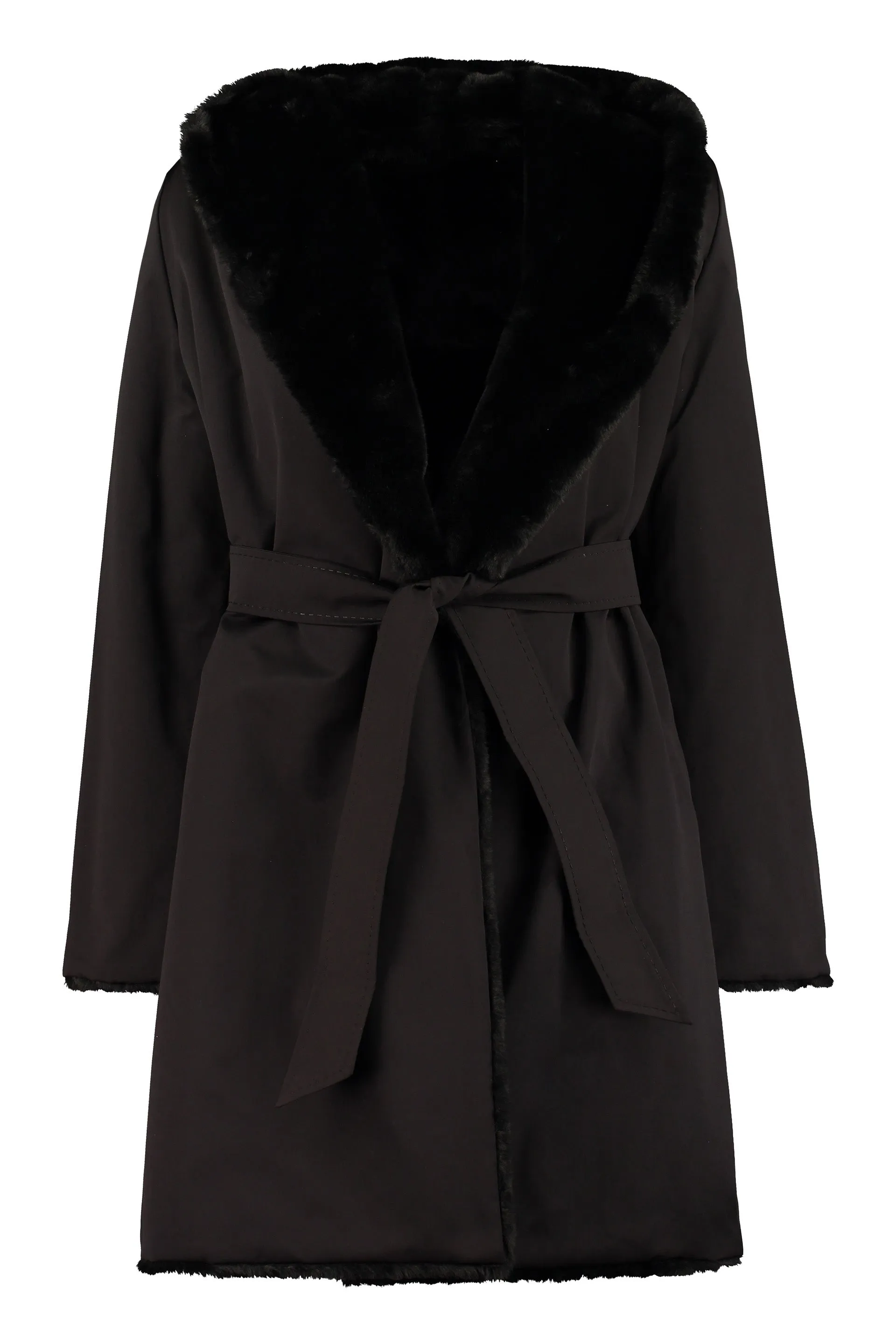 Max Mara Studio Felice Belted Long-Sleeved Coat