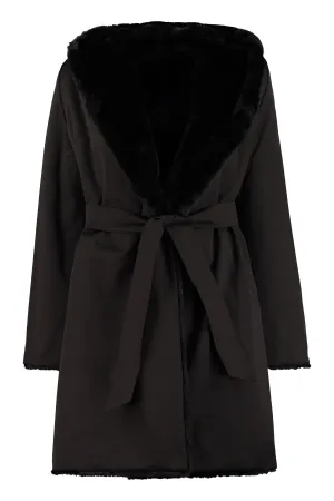 Max Mara Studio Felice Belted Long-Sleeved Coat