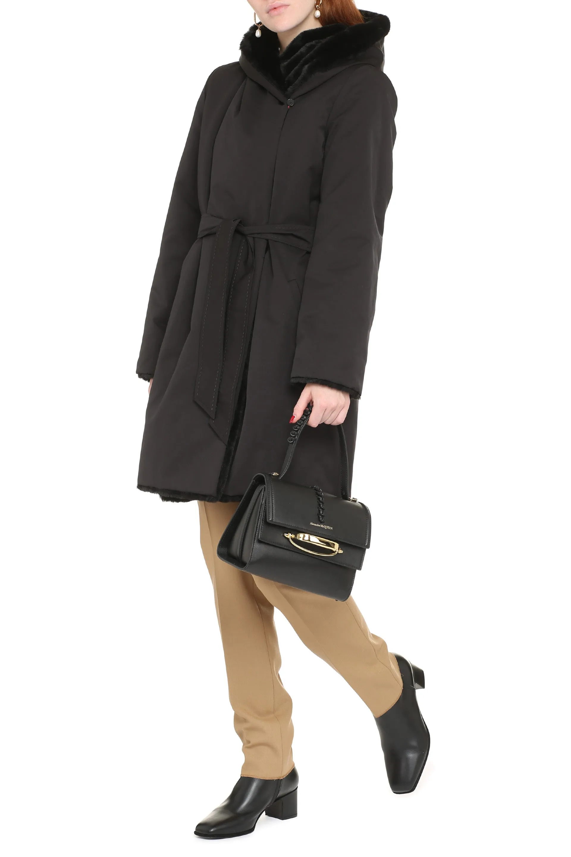 Max Mara Studio Felice Belted Long-Sleeved Coat